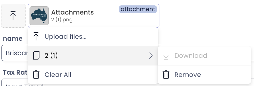 Image showing old attachment options